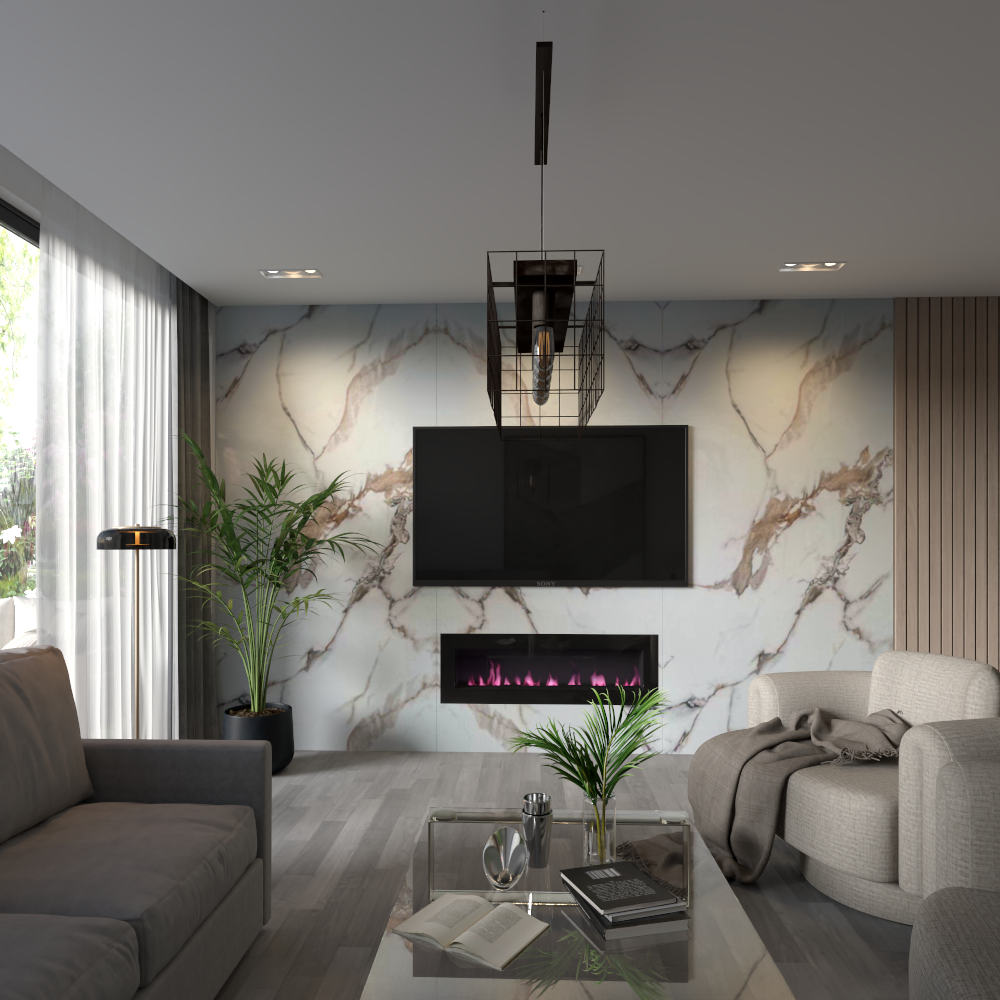 Full Sheet Emperor Carrara Marble Wall Panel 96" X 48" 4 Pack