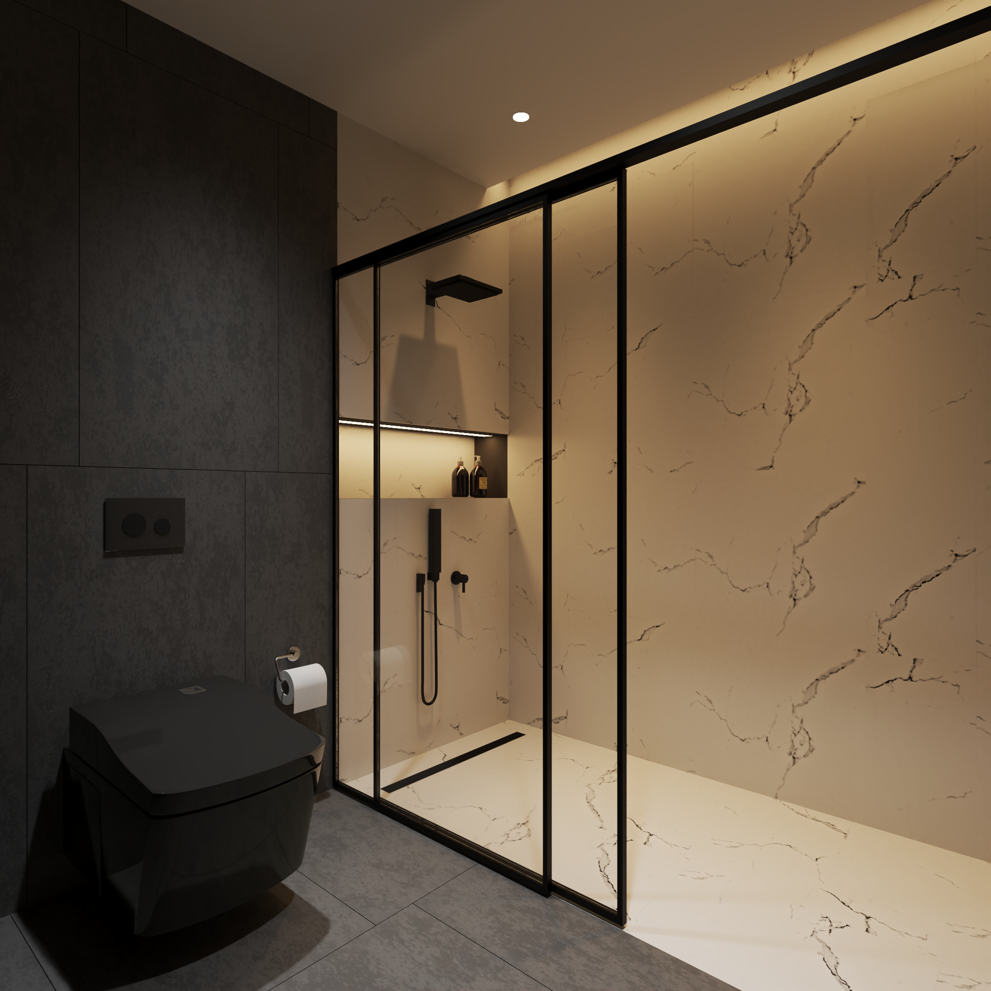 Eternal Bianco Marble Carrara Interlock Wall Panel & Flooring 74" x 49"