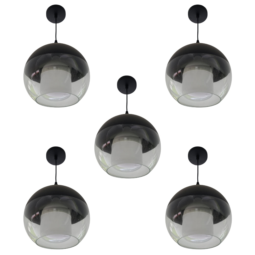 5 pcs Bundle Black Ball Pendant Light