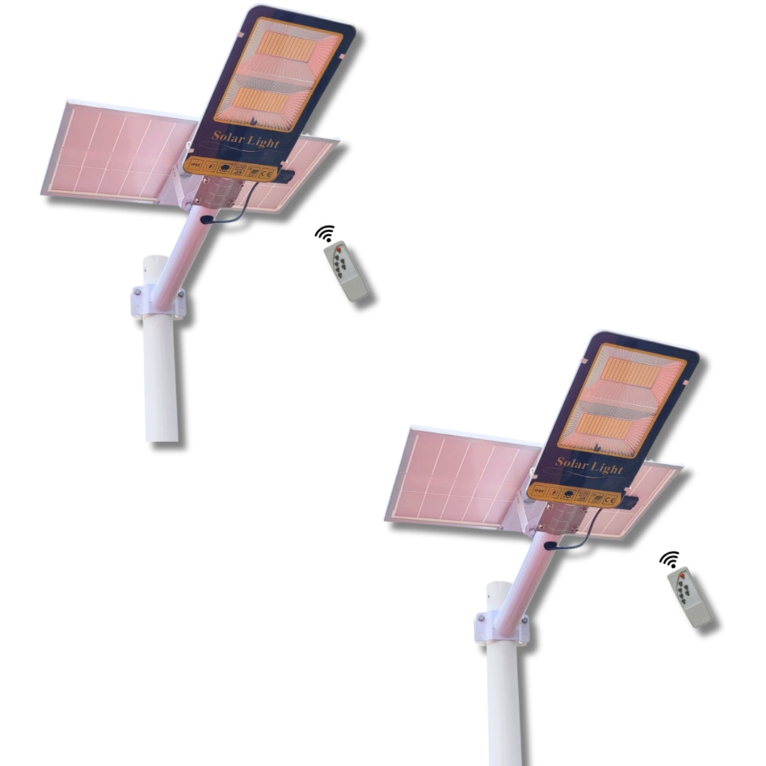 Two 175W Solar Street Lights to be used as solar lights for yard