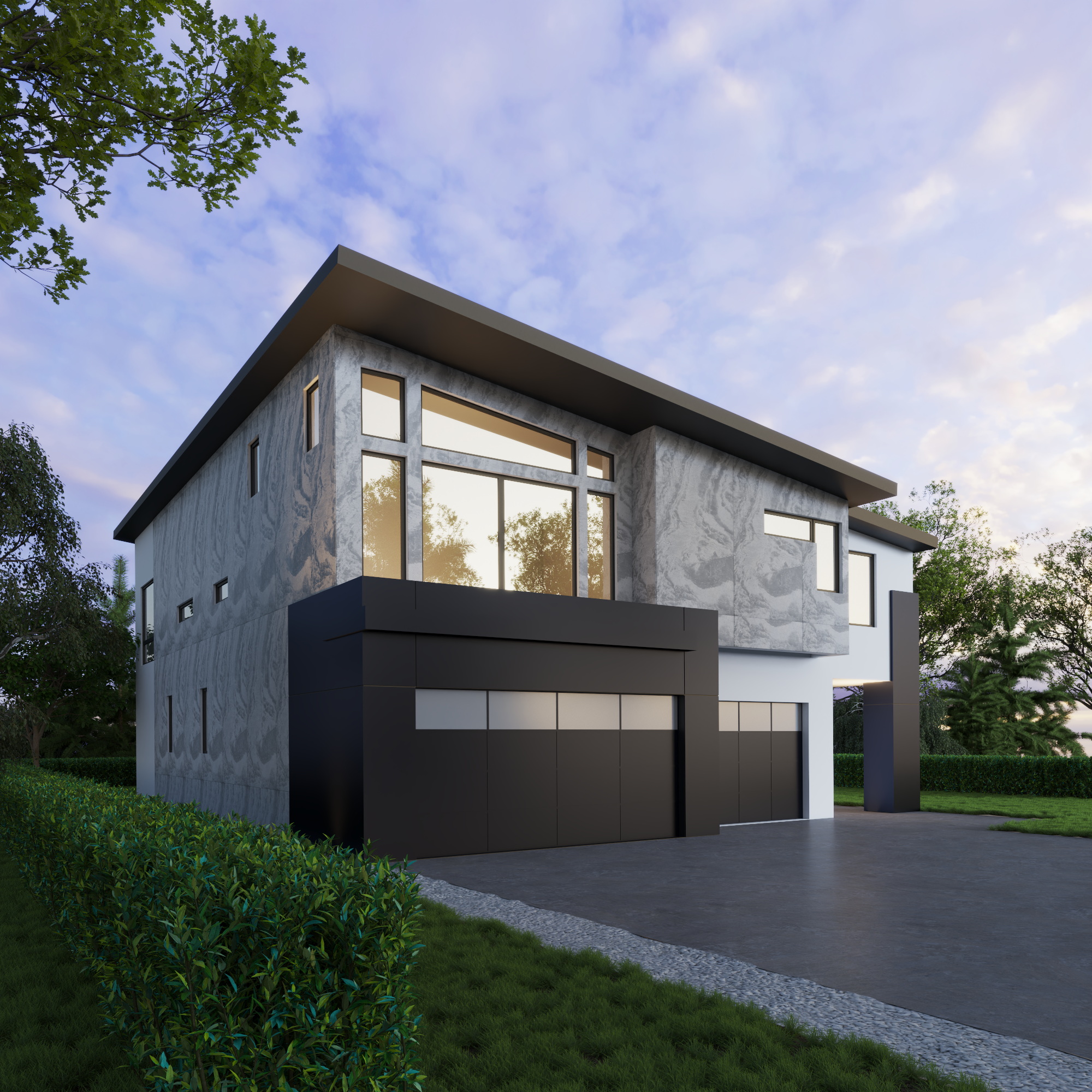 Misty Gray Rock Textured Panel 96" x 48"