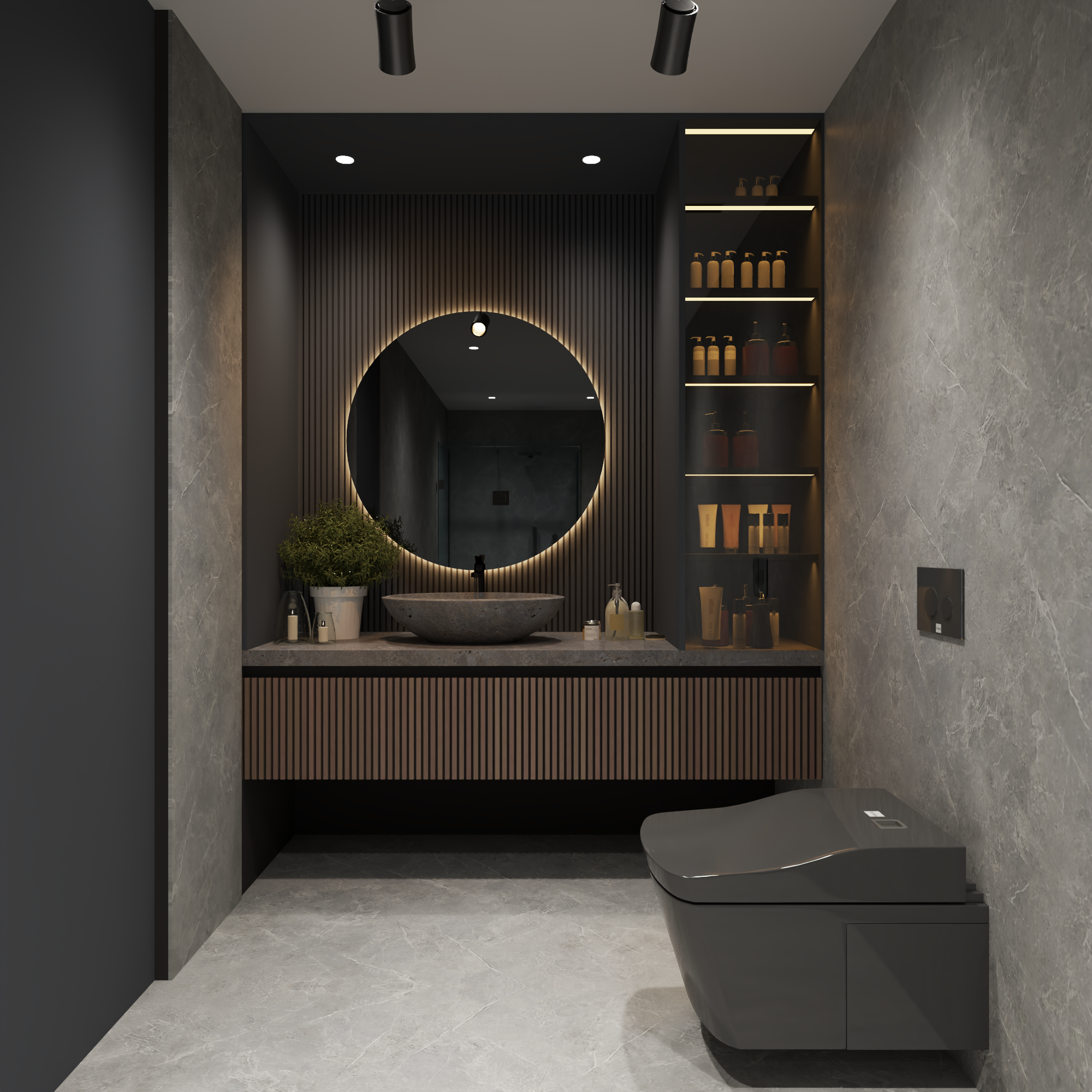 Gray Stone Carrara Marble Interlock Wall Panel & Flooring 96" x 48"