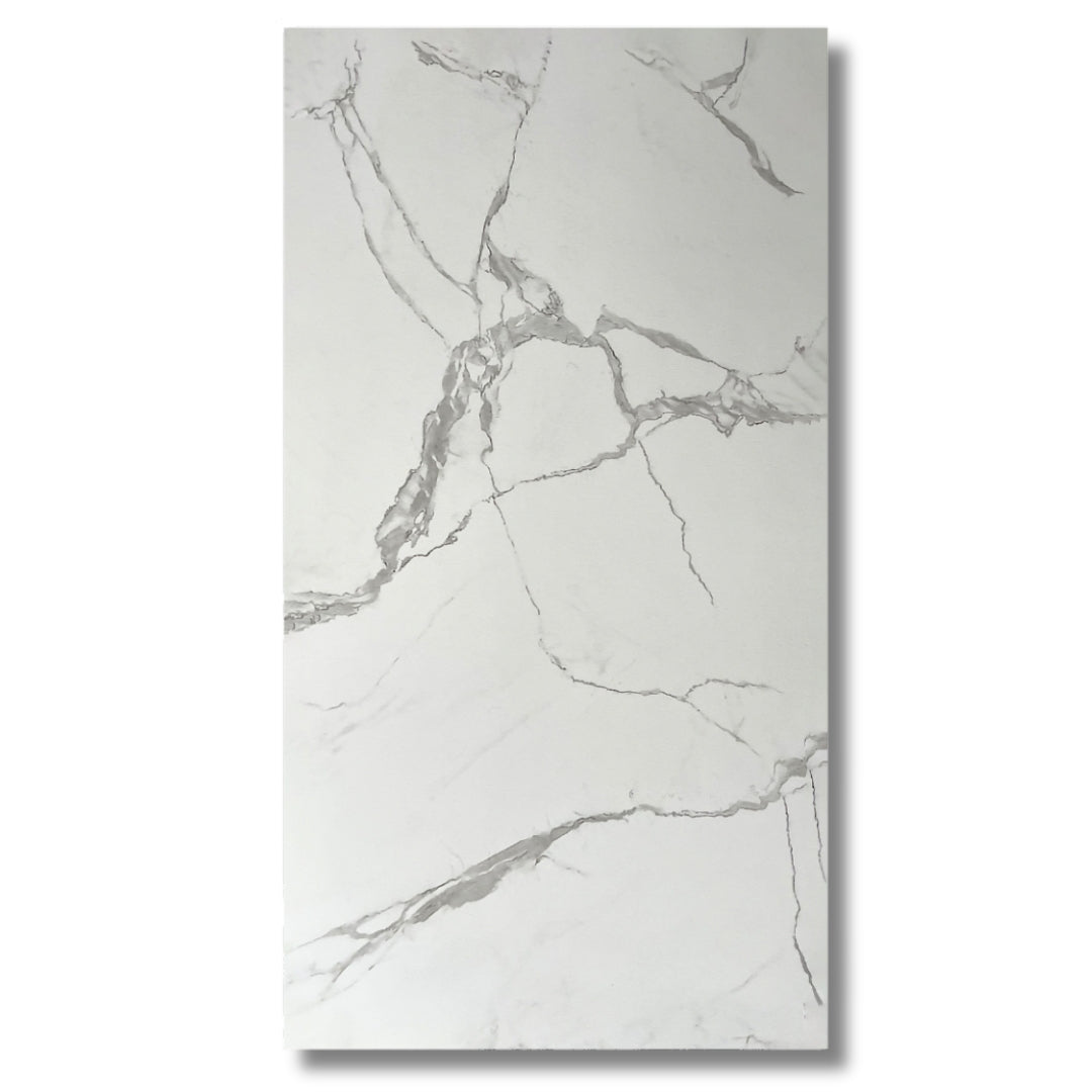 Full Sheet White Carrara Marble Wall Panel 96" X 48" 4 Pack