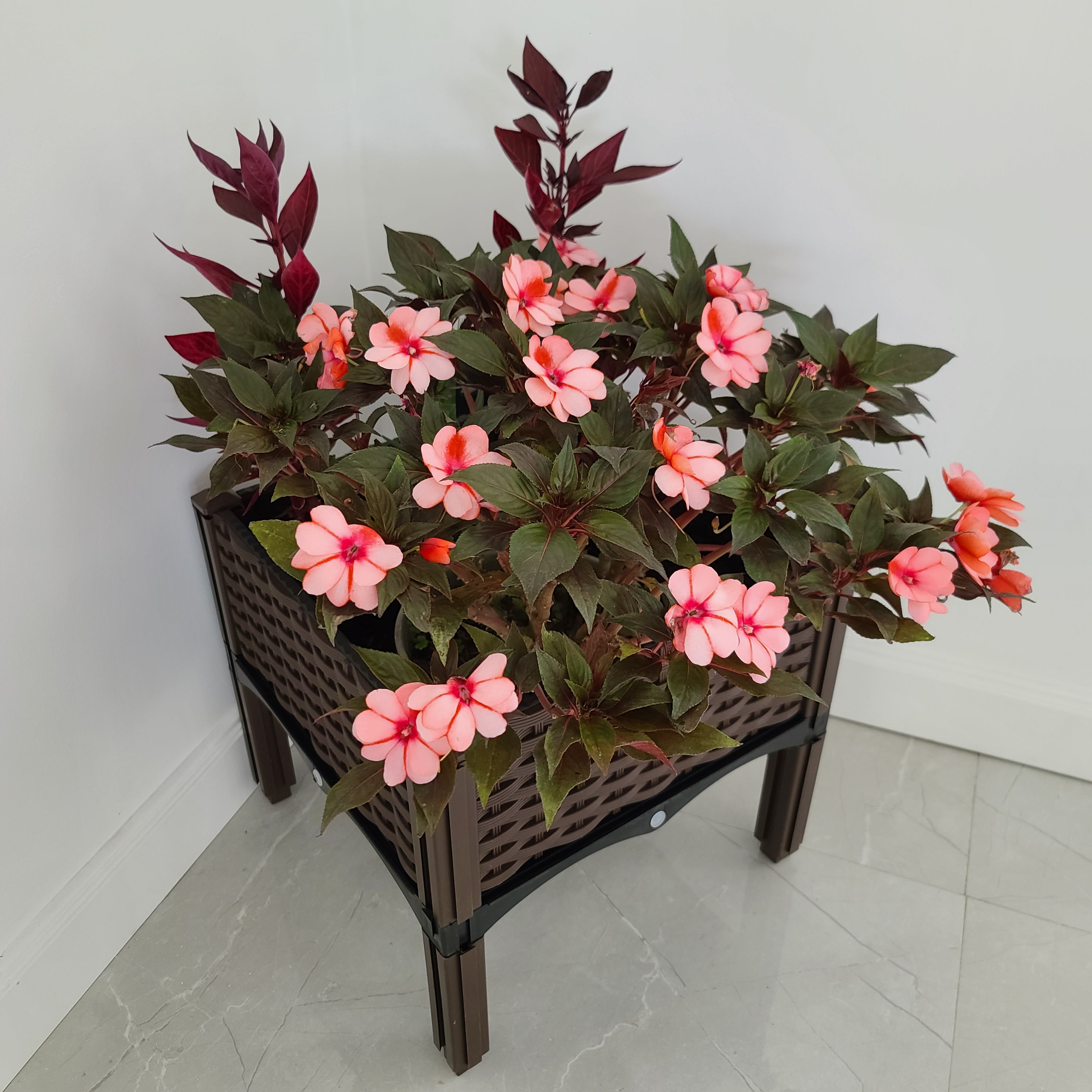 Flower and Plant Elevated Garden Planter For Outdoors and Indoors 2 Sets