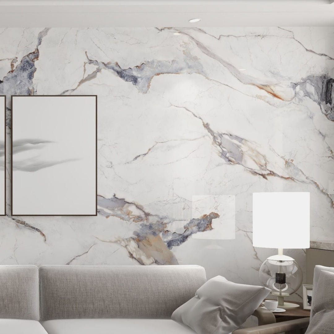 Continental Carrara Marble Wall Panel 96" X 48"