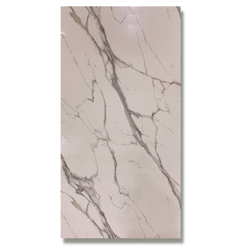 White and Gray Carrara Marble Panel