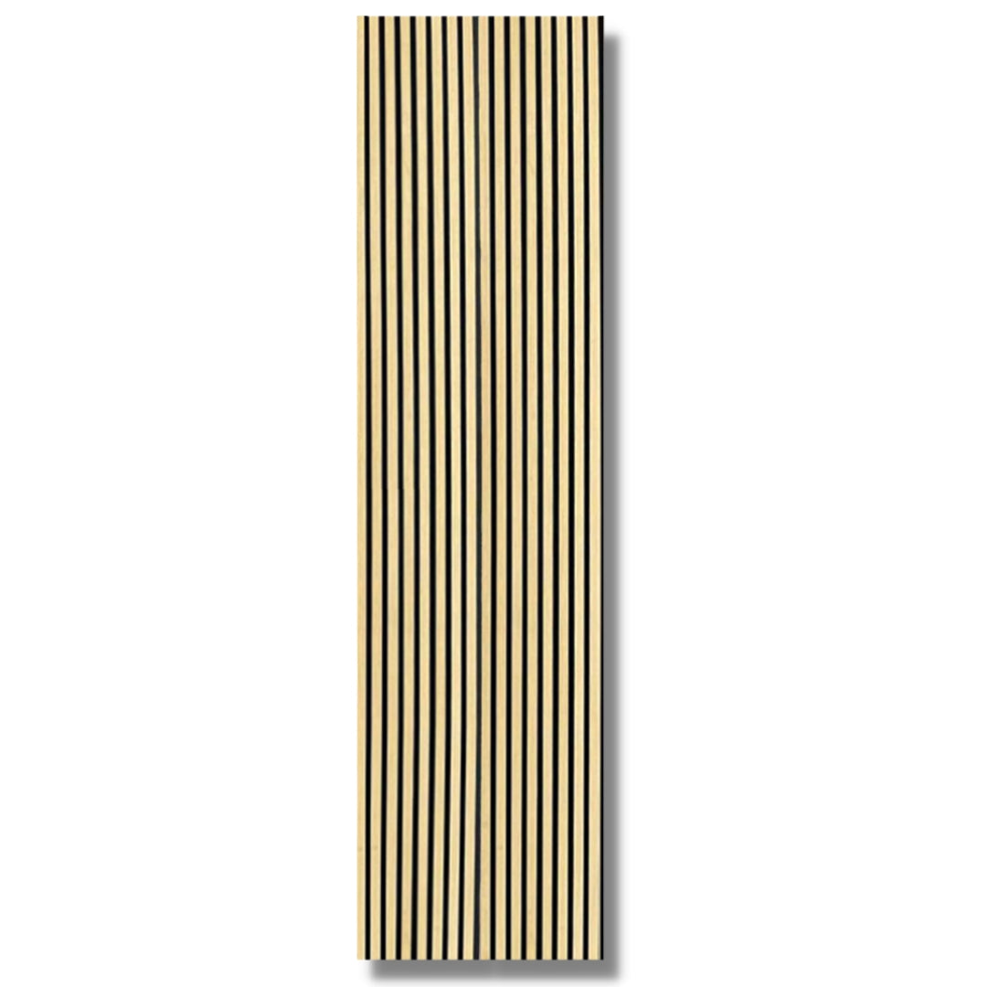 94.49" x 25.20" Natural Oak Acoustic Slat Wood Wall Panel