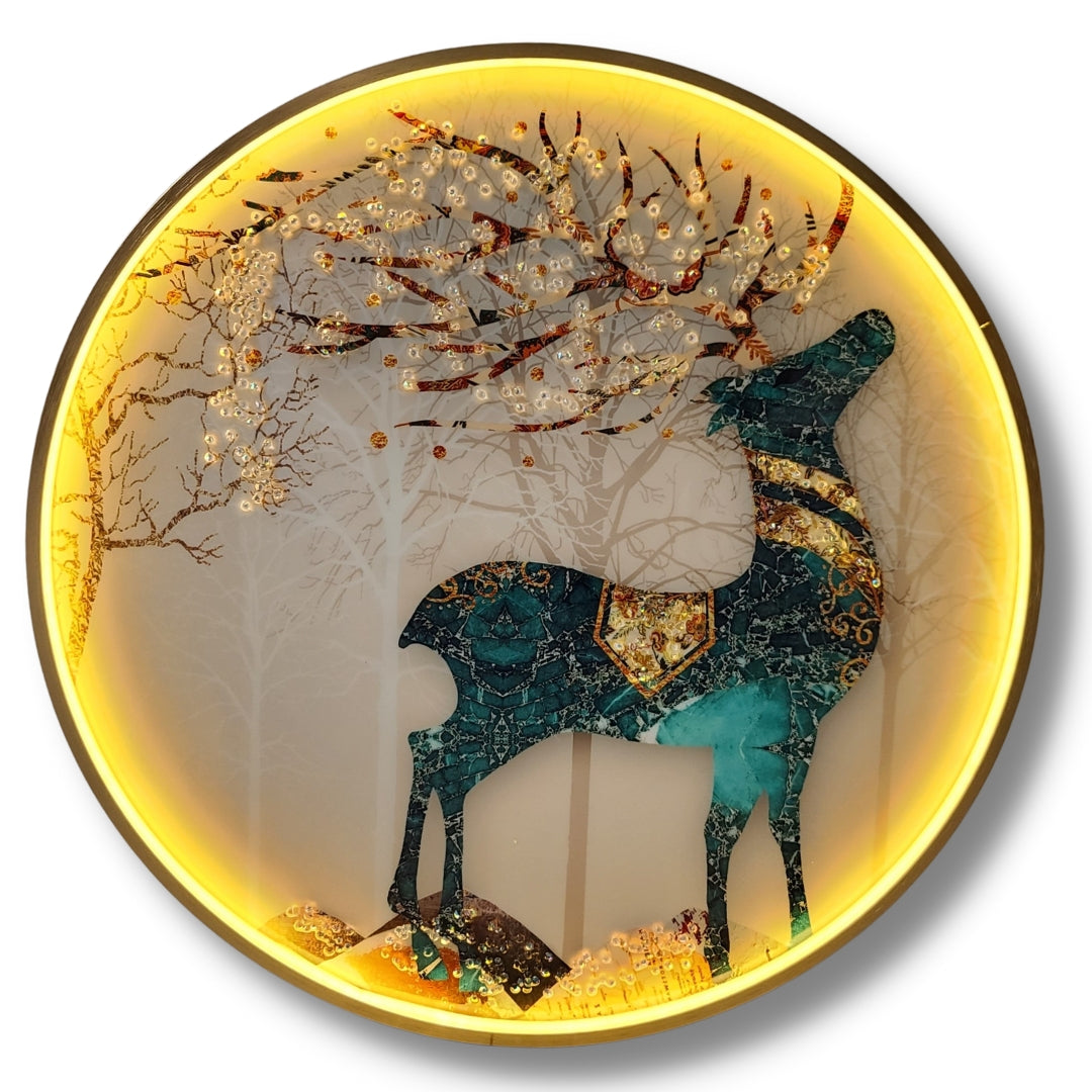 Reindeer's Nature Conjunction LED Wall Art