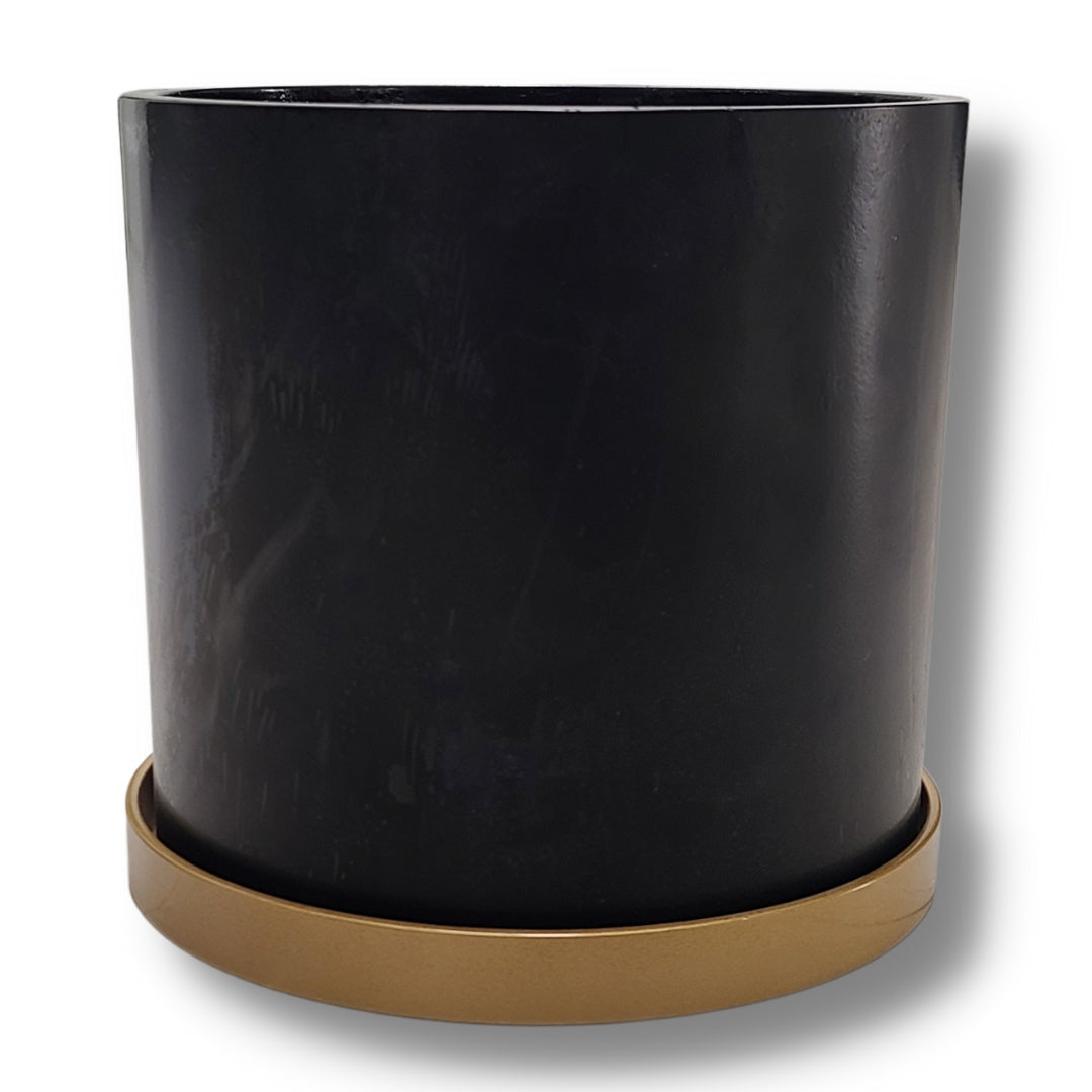 Black Matte Ceramic Flower Planter