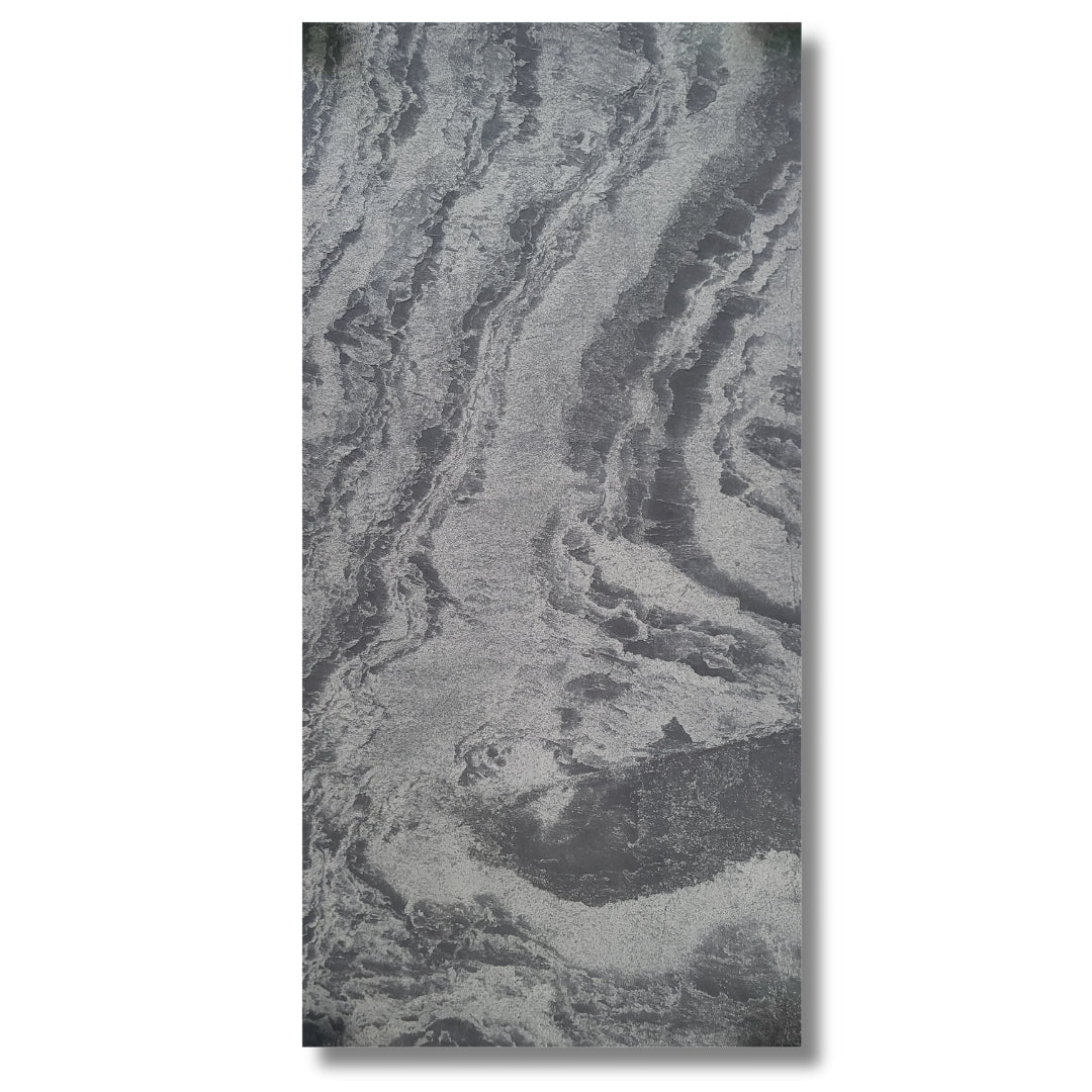 Misty Gray Rock Textured Panel 96" x 48"