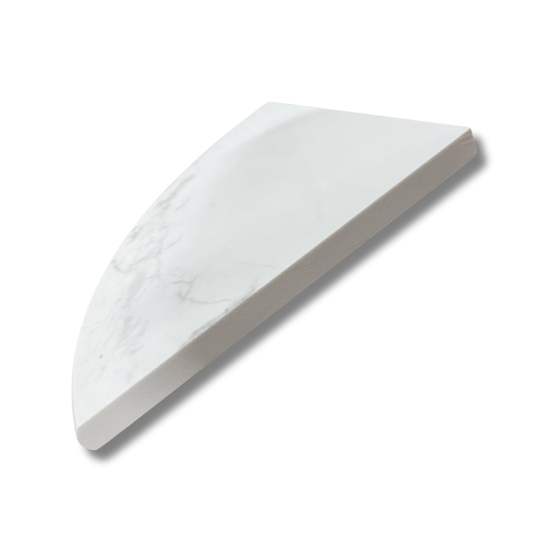 White Carrara Marble Shampoo Shelf 9" x 9"