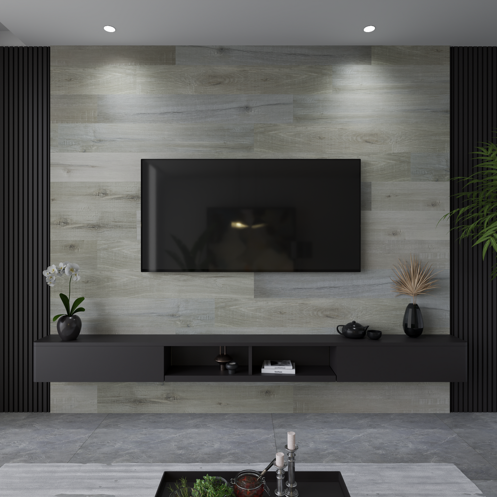 Peak Elevation Wood Interlock Wall Panel & Flooring 97" x 36"