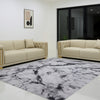 Calacatta Black and Light Gray Marble Rug