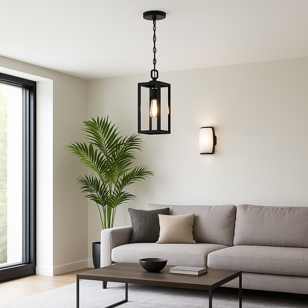 5 pcs Bundle Black Moderntique Indoor and Outdoor Pendant Light