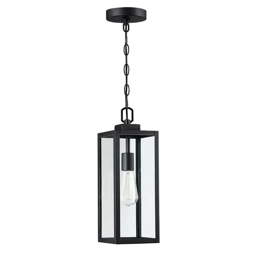 Black Moderntique Indoor and Outdoor Pendant Light